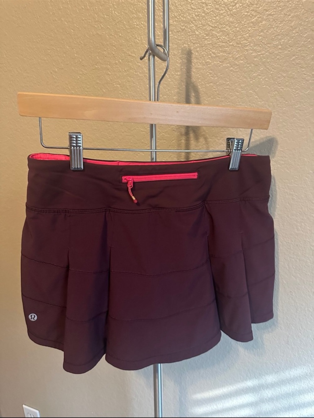 lululemon athletica Burgundy Skort with Pink Trim